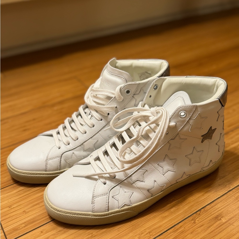 Saint Laurent White Star Sneakers